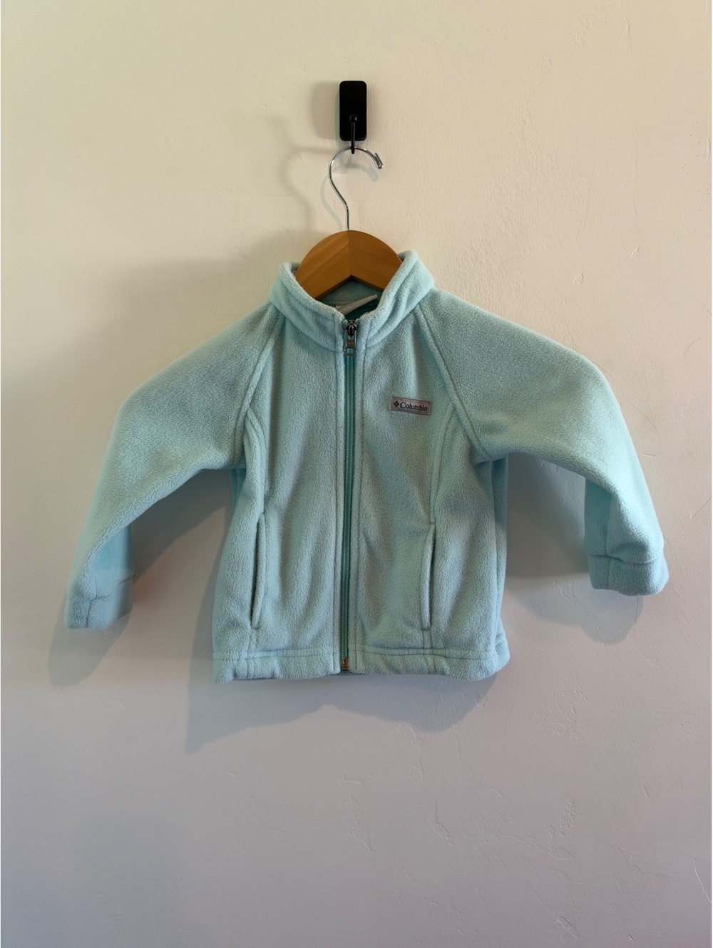 Columbia Toddler Girls Light Blue Fleece Full Zip Jacket Size 2T